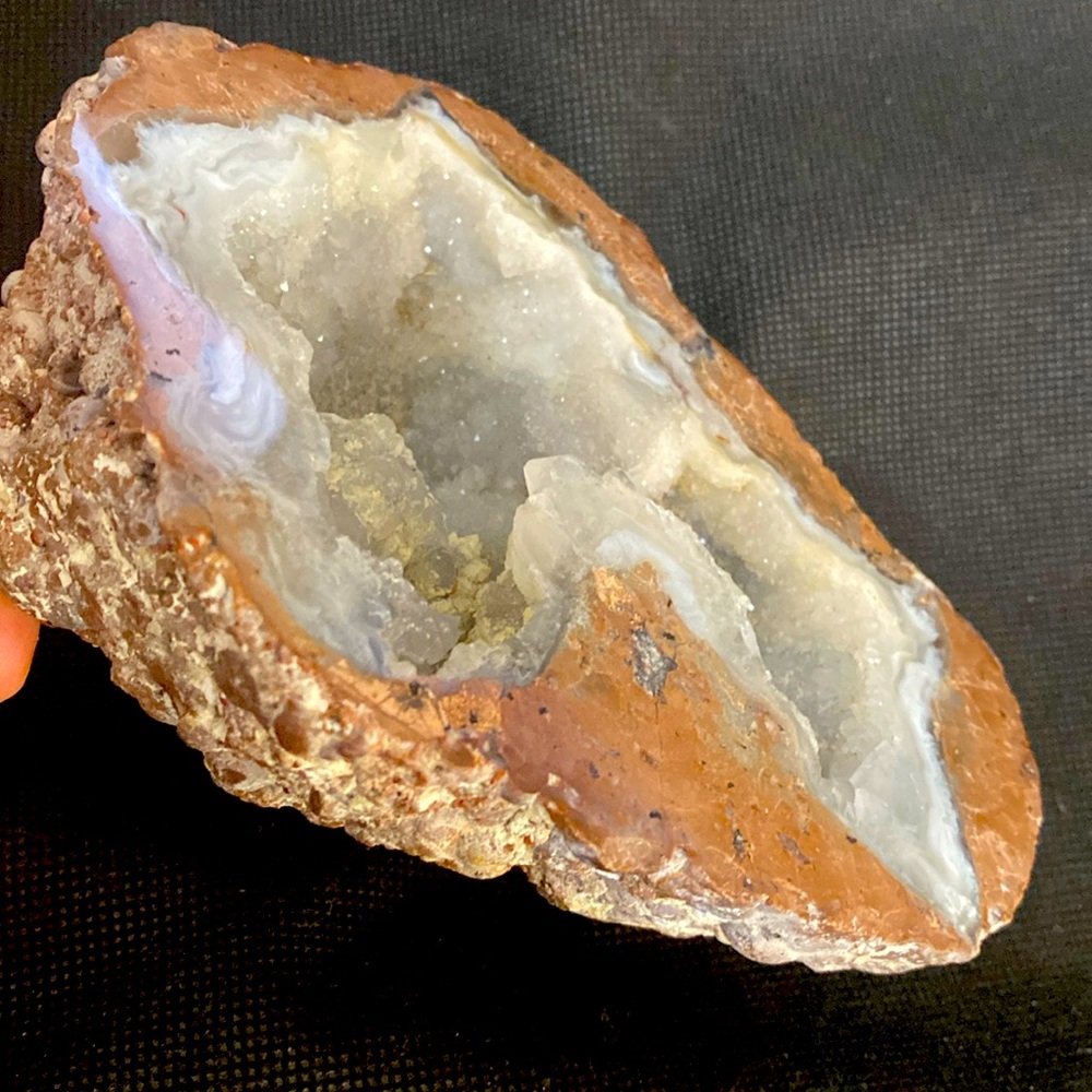 #1- Vtg Madagascar Genuine Crystalize Natural Agate Irregular size bowl